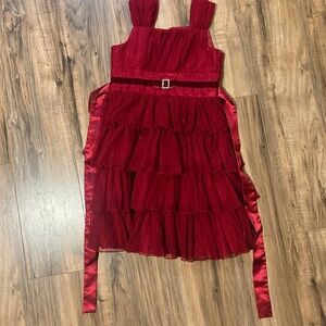 Girls Jona Michelle Scarlet Textured Dress